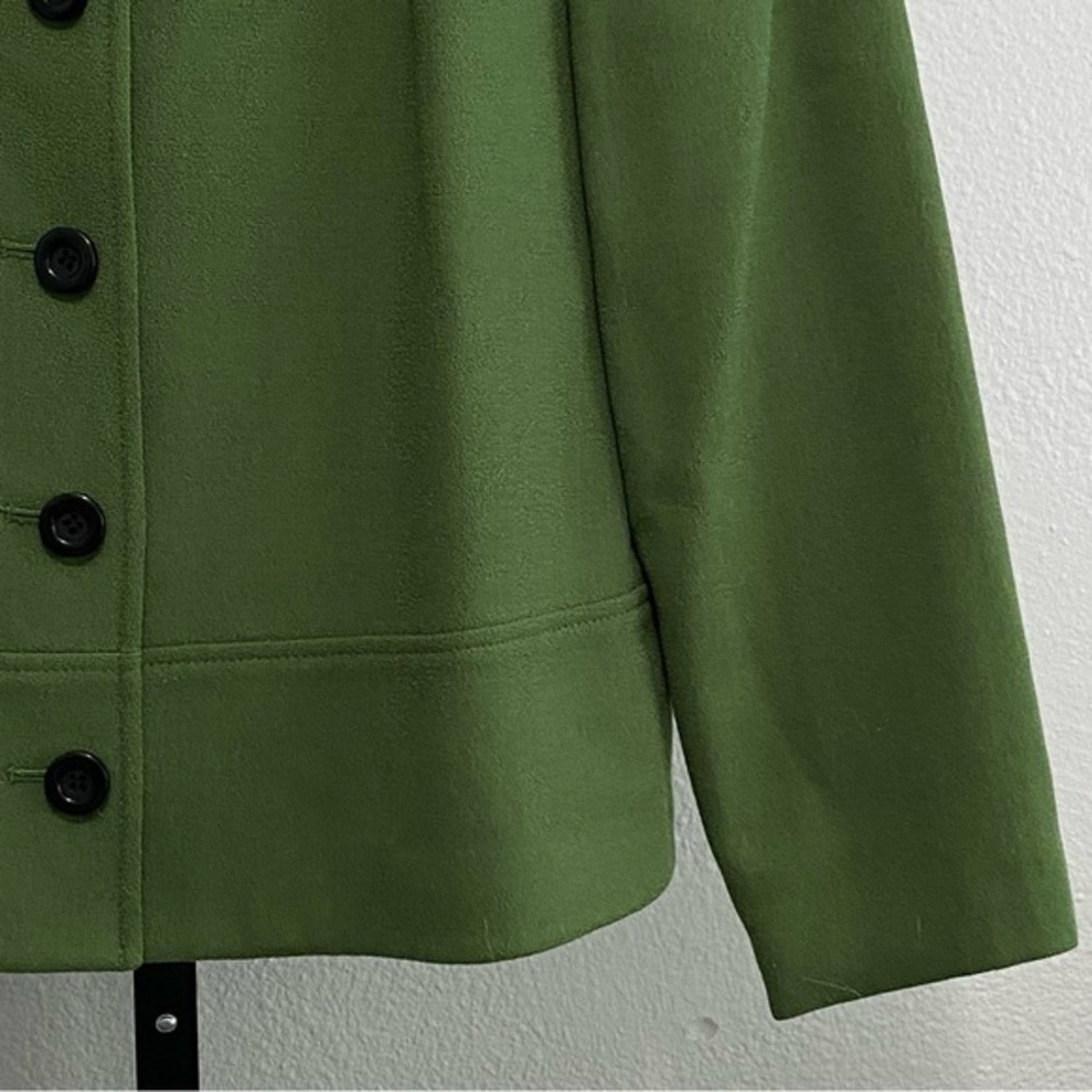 Vtg Women's Green Wool Short Coat 12P Heritage Old Money Academia Retro - Picture 4 of 10